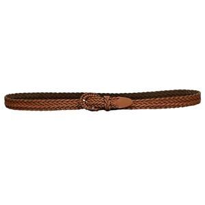 Capezio Vintage Brown Braided Woven Argentina Leather Belt Women 32” - 36”